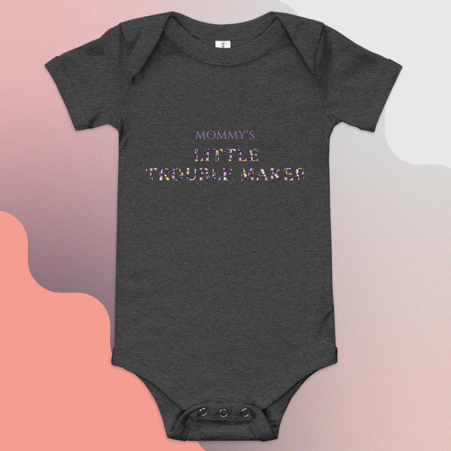 Mommy's little trouble maker Baby short sleeve one piece