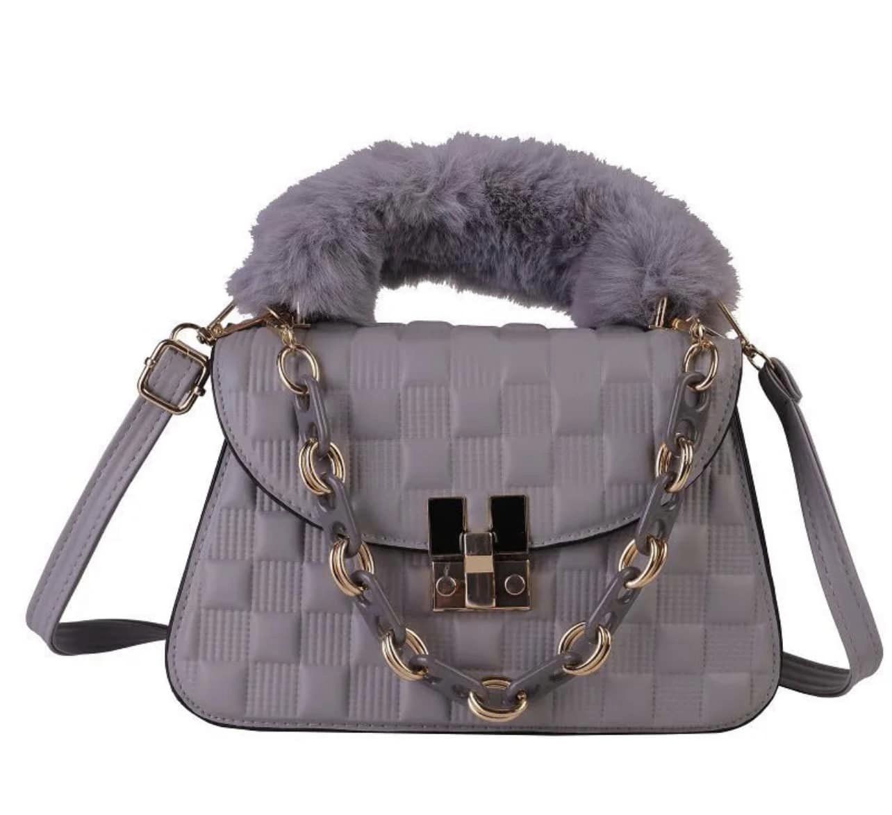 Fur Handle Crossbody Bags